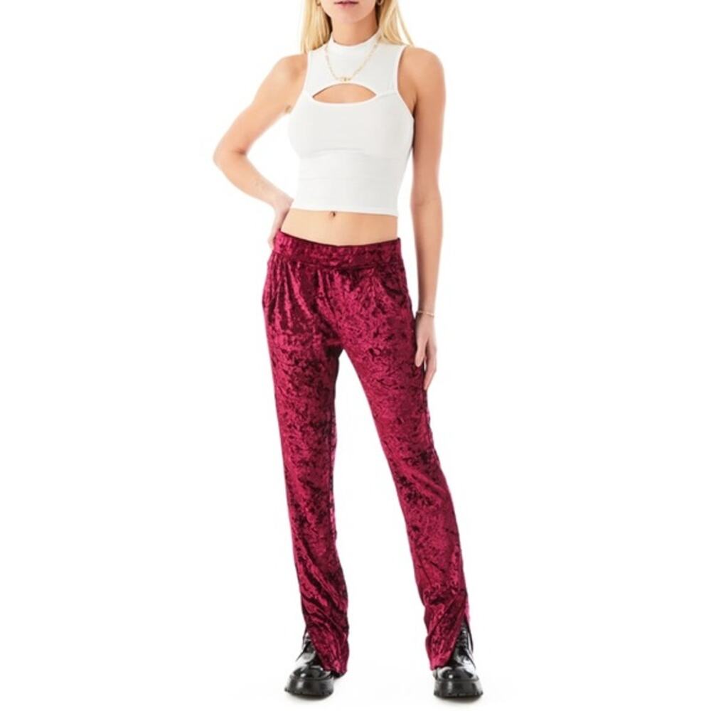 Emma & Sam Berry Crushed Velvet Pants Sz XS